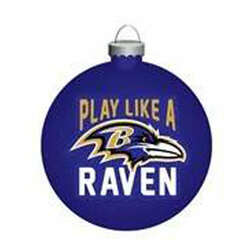 Item 421345 Baltimore Ravens Glass Ball