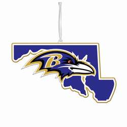 Item 421389 Baltimore Ravens State Ornament