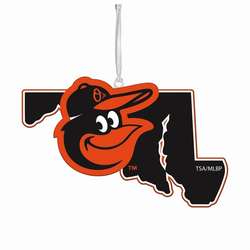 Item 421403 Baltimore Orioles State Shaped Ornament