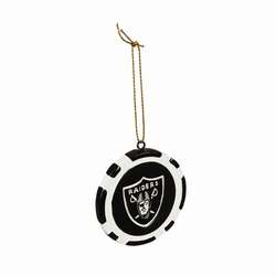 Item 421419 Oakland Raiders Poker Chip Ornament