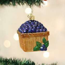 Item 425160 Basket of Blueberries Ornament