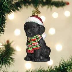 Item 425192 thumbnail Holiday Black Labrador Puppy Ornament