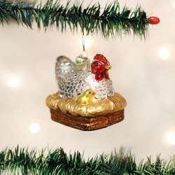 Item 425246 Hen On Nest Ornament