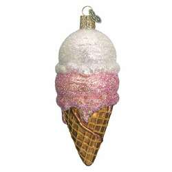 Item 425266 thumbnail Vanilla/Strawberry Ice Cream Cone Ornament