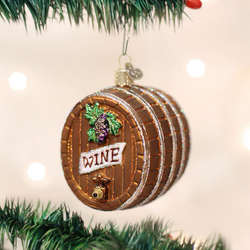 Item 425270 Wine Barrel Ornament