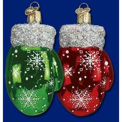 Item 425440 Green/Red Christmas Mitten Ornament