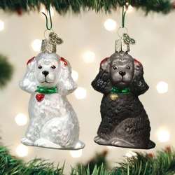 Item 425479 Black/White Poodle Ornament