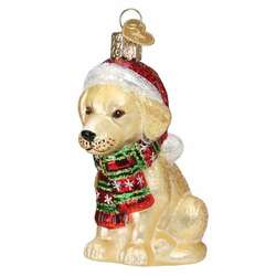 Item 425507 Holiday Yellow Labador Puppy Ornament