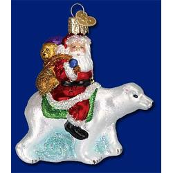 Item 425624 Santa On Polar Bear Ornament