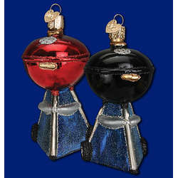 Item 425726 Classic Red/Black Charcoal Barbecue Grill Ornament