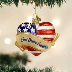 Item 425756 God Bless America Heart Ornament