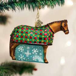 Item 425787 thumbnail Brown Horse With Blanket Ornament