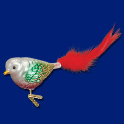 Item 425802 Noel Songbird With Feathery Tail Clip-On Ornament