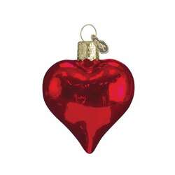 Item 425816 Shiny Red Heart Ornament
