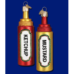 Item 425820 Ketchup/Mustard Squeeze Bottle Ornament