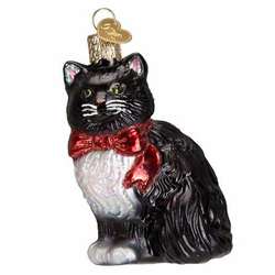 Item 425849 Tuxedo Kitty With Red Bow Ornament