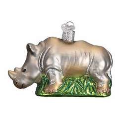 Item 425852 Rhinoceros With Grass Ornament