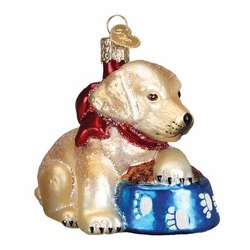 Item 425854 Yellow Labrador Retriever Pup Ornament