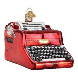 Item 425911 Red Typewriter Ornament