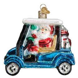 Item 425924 Golf Cart Santa Ornament