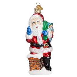 Item 425925 Better Be Nice Santa With Bag of Toys/Chimney Ornament
