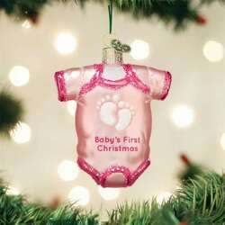 Item 426073 Pink Baby Onesie Ornament