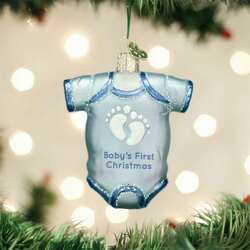 Item 426074 Blue Baby Onesie Ornament