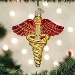Item 426087 Caduceus Medical Symbol Ornament