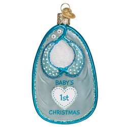 Item 426152 Blue Baby Bib Ornament