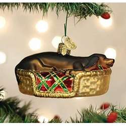 Item 426230 Sleepy Dachshund Ornament