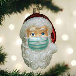 Item 426286 Santa With Face Mask Ornament