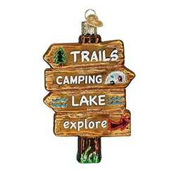 Item 426294 thumbnail Gone Camping Sign Ornament