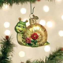 Old World Christmas "Froggy Love" Glass Ornament 
