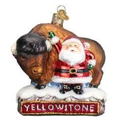 Item 426627 thumbnail Santa With Bison Ornament