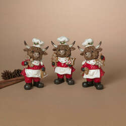 Item 431042 thumbnail Holiday Highland Cow Chef Figure