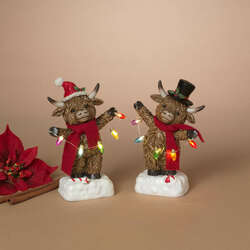 Item 431074 thumbnail Lighted Holiday Highland Cow Figure