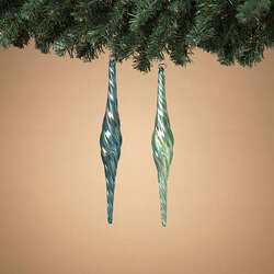 Item 431185 Glass Swirl Icicle Ornament