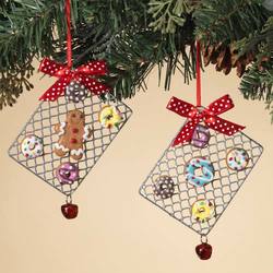 Item 431242 Gingerbread/Sugar Cookies On Cooling Tray Ornament