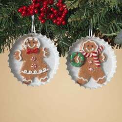 Item 431250 Holiday Gingerbread Man On Bottle Cap Ornament