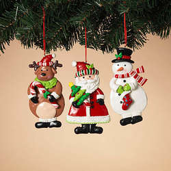 Item 431260 Reindeer/Santa/Snowman Ornament