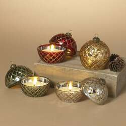 Item 431276 thumbnail Lighted Holiday Ornament With LED Candle