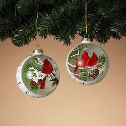 Item 431282 Ball With Cardinals Ornament