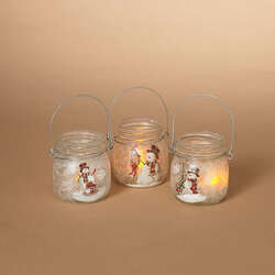 Item 431294 Frosted Snowman Luminary