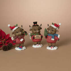 Item 431323 thumbnail Holiday Highland Cow Figure