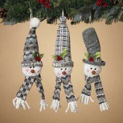 Item 431409 thumbnail Plush Hanging Holiday Snowman Ornament