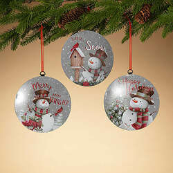 Item 431416 Metal Snowman Ornament