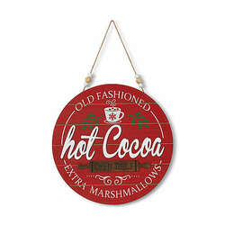 Item 431429 Wood Holiday Hot Cocoa Sign