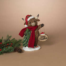 Item 431480 thumbnail Holiday Highland Cow With Sign