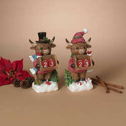 Item 431495 thumbnail Holiday Highland Cow With Countdown Calendar