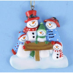 Item 436478 Snowman Family of Five Ornament
